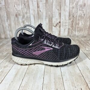 Brooks Ghost 12 Running Shoes Cushioned Athletic Sneakers Black Purple 7.5‎